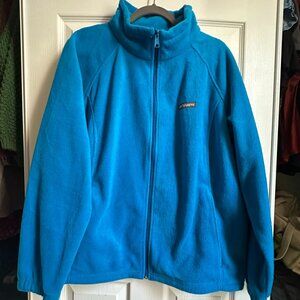 Women's Plus Size 3X Columbia Benton Springs Full Zip Fleece Jacket Bright Blue